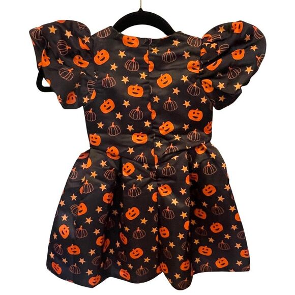 Pumpkin Print Kids Costume Dress - Picture 2 of 8
